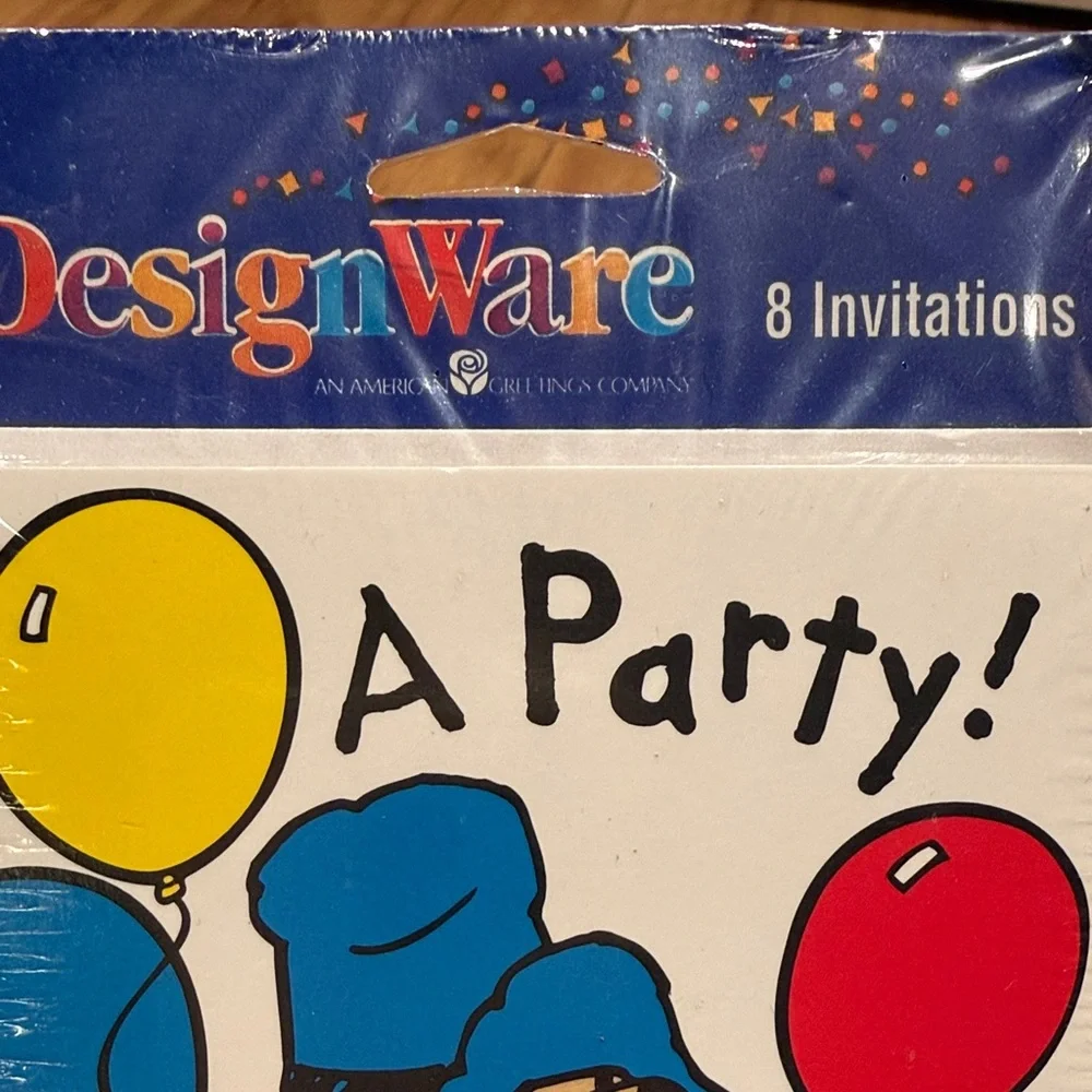 New Vintage 90’s DesignWare Paddington Bear Party Invitations 3 packs of 8